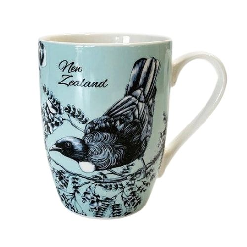 Birds Pastel Blue Coffee Mug