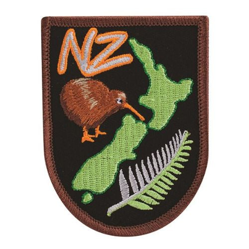 Map, Kiwi & Fern Iron On Patch