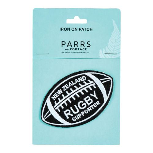NZ Rugby Ball Iron On Patch