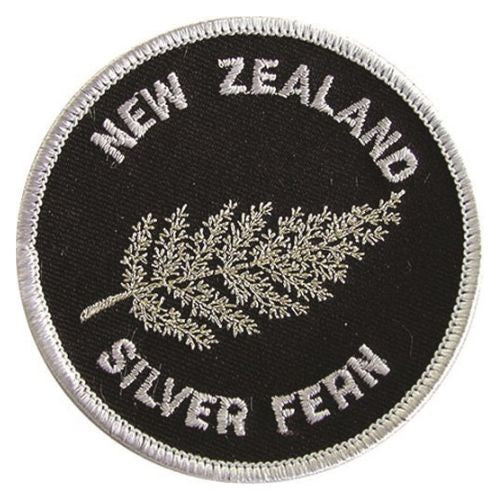 New Zealand Silver Fern Iron On Patch - Round