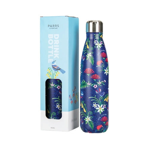Bird & Flower Navy Drink Bottle - 500ml