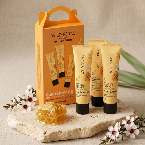 Wild Ferns Manuka Honey Mini Facial Set - Get Glowing