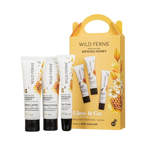Wild Ferns Manuka Honey Mini Facial Set - Glow & Go