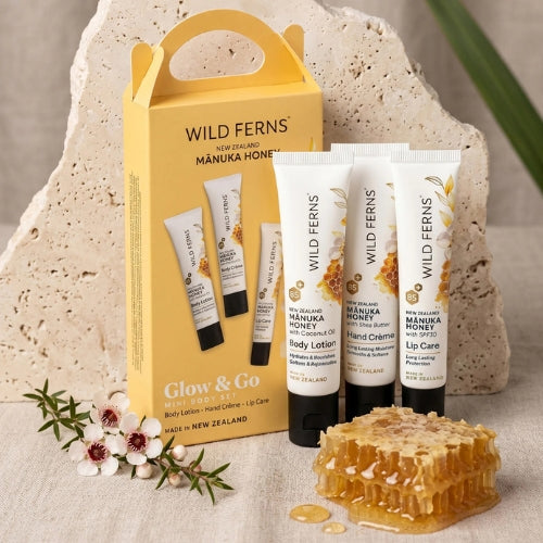 Wild Ferns Manuka Honey Mini Facial Set - Glow & Go