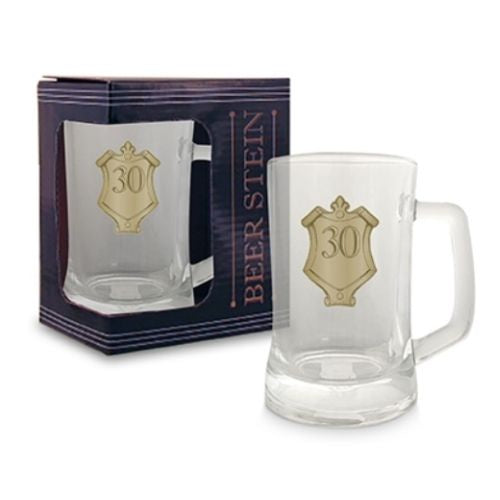 Beer Stein - Gold Badge - 30th