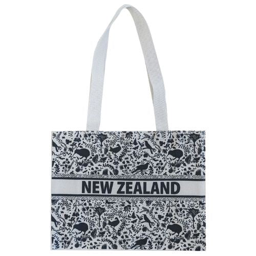 Silhouette Birds Cotton Bag with Gusset