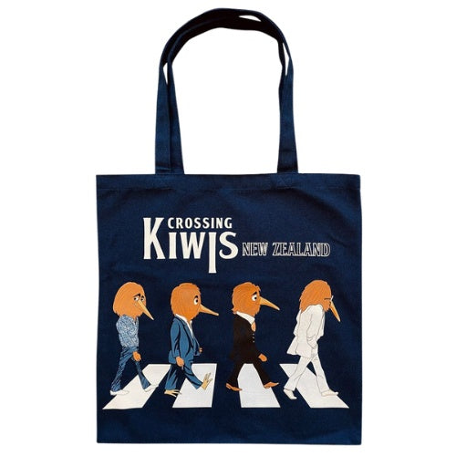Crossing Kiwis Cotton Bag - Blue