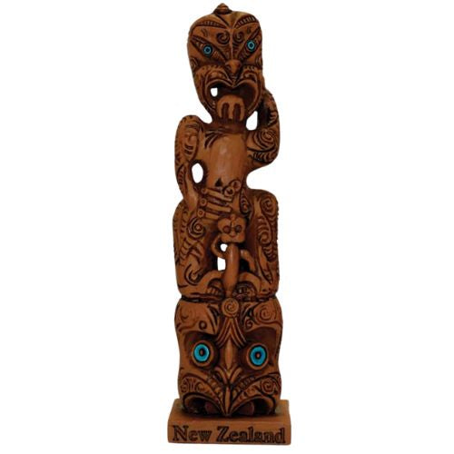 Whakairo Totem Statue - Brown