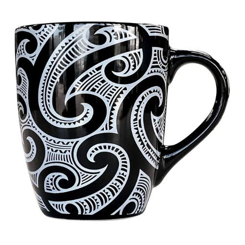 NZ Maori Tattoo Design Bistro Mug