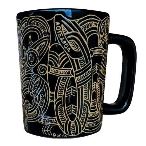 Whakairo Espresso Mug - Black