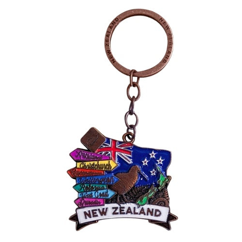 NZ Signs Metal Keyring - Copper