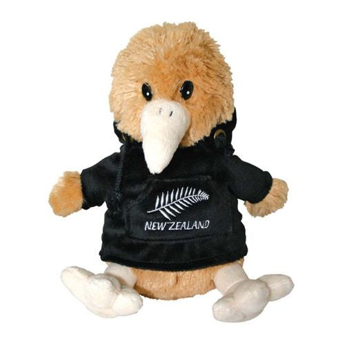 Kiwi With Fern Hoody Black - 19cm