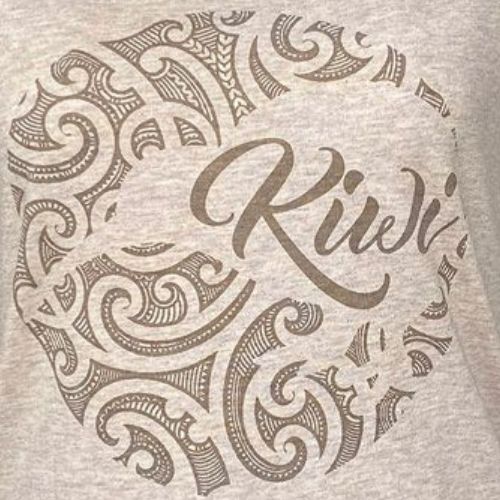 Adults Ladies Kiwi Tee Shirt - Oatmeal Marl
