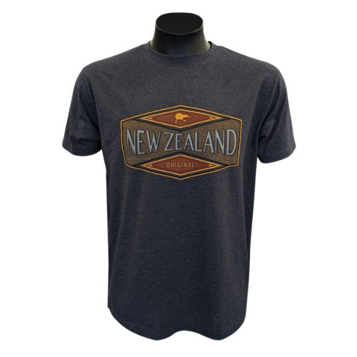 Adults Hexagon Tee Shirt - Charcoal Marl