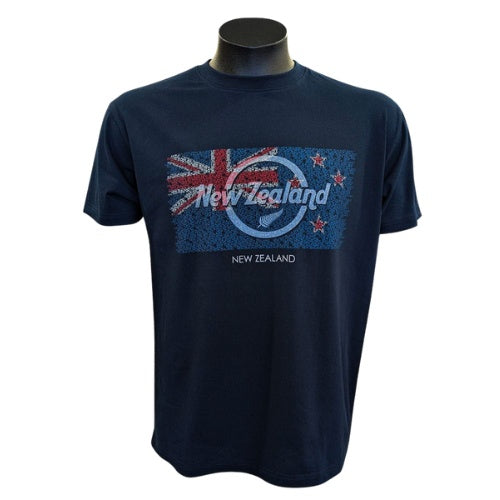 Adults NZ Flag Tee - Navy