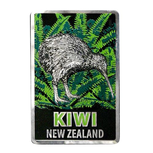 Kiwi Foil Hot Stamp Magnet - Green