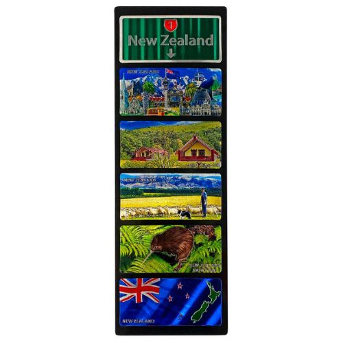 NZ Cities Scenic Foil Magnet - 6pk