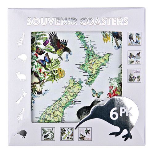 Vintage Birds Foil Coaster - 6pc