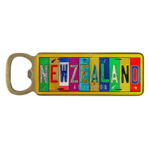 New Zealand Vintage Numberplate Bottle Opener Magnet