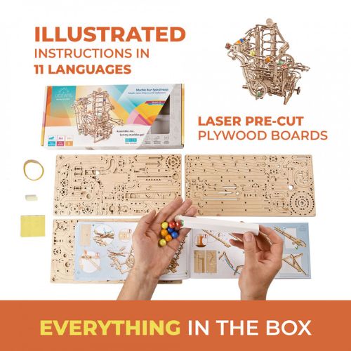 UGears Marble Run Spiral Hoist