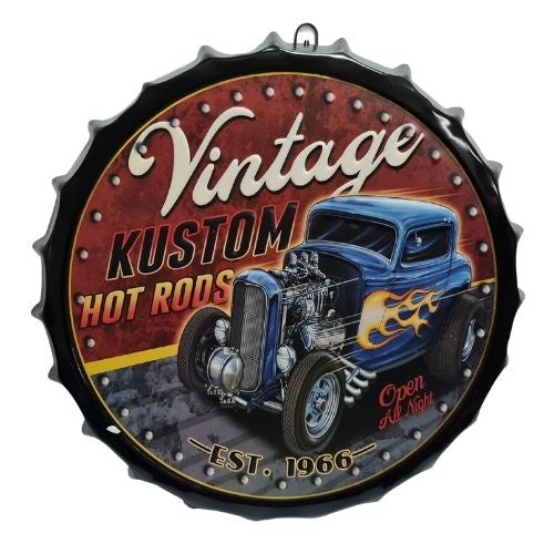Vintage Kustom Hot Rods Bottle Cap