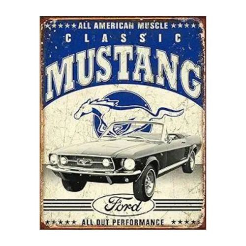 Classic Mustang Tin Sign