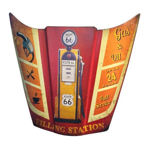 Route 66 Bonnet Tin Sign