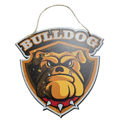 Bulldog Sheild Tin Sign