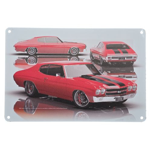Chevrolet Chevelle 1970 Tin Sign - Red
