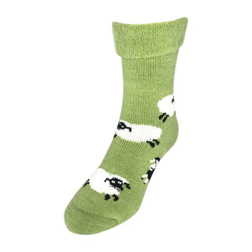 Sheep Bedsocks - Emerald