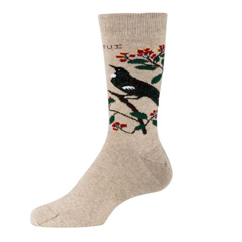 Possum & Merino Tui Socks - Beige