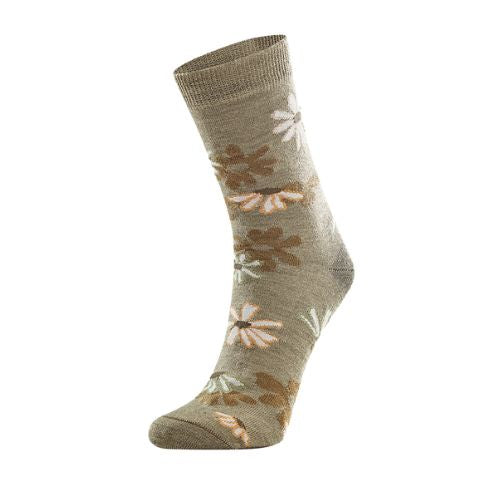 Womens Merino Socks - Daisy Bloom - Sage