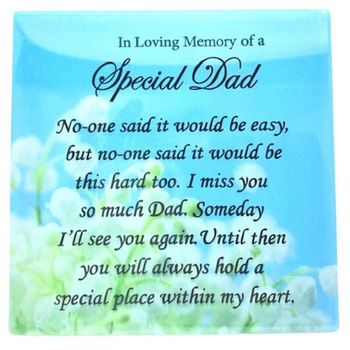 Special Dad Memory Plaque