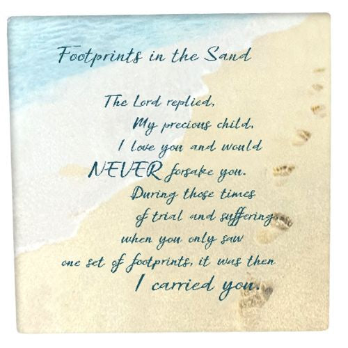 Footprints In The Sand Plaque
