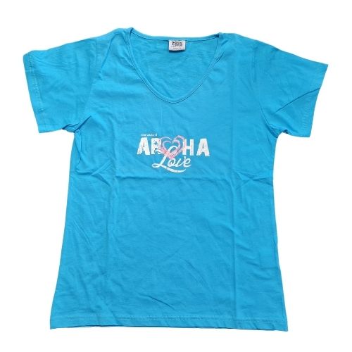 Adult Ladies Aroha Love Tee - Blue