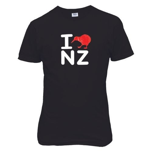 Adult - Ladies - I Heart NZ Flag - Black