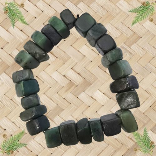 NZ Greenstone Chunk Bracelet