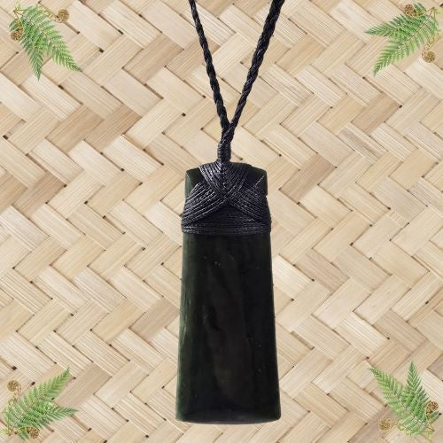 NZ Greenstone Toki Pendant - 90mm.