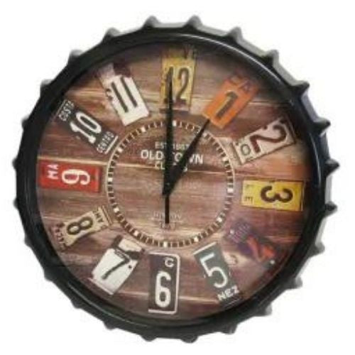 Car Plate Bottle Cap Clock