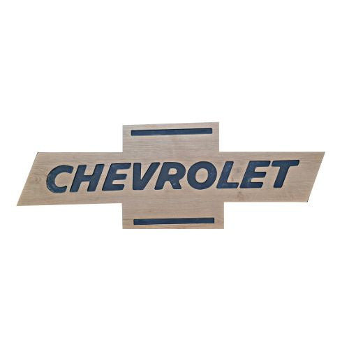 3D Chevrolet Sign - Wood Grain