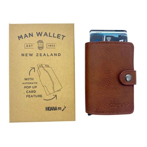 Mens Pop Up Wallet - Tan