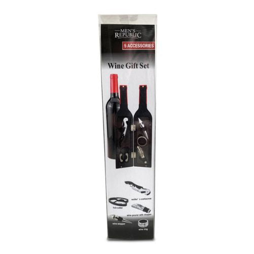 Wine Tool Gift Set - 5 pcs in Bottle