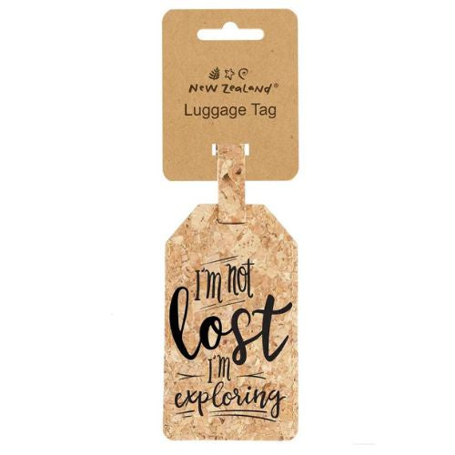 I'm Not Lost Cork Luggage Tag