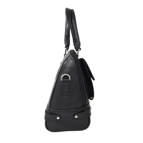Ladies Leather Janelle Handbag - Black
