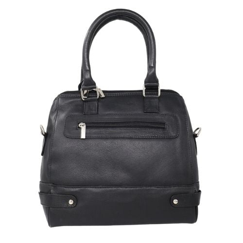 Ladies Leather Janelle Handbag - Black