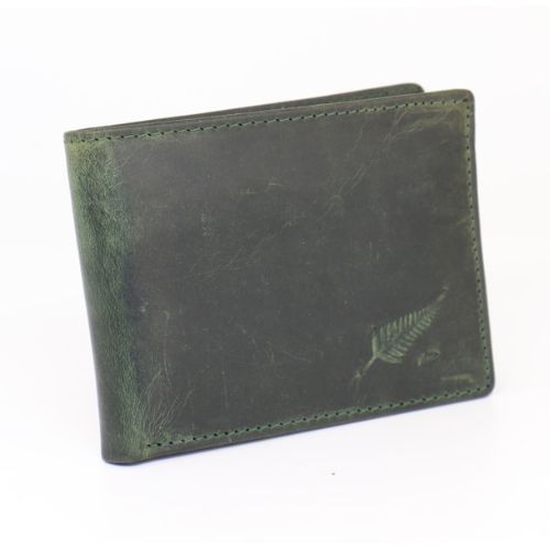 Mens Greenstone Edition Leather Wallet with Hidden Note Pocket