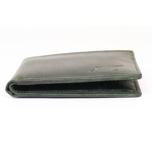 Mens Greenstone Edition Leather Wallet with Hidden Note Pocket