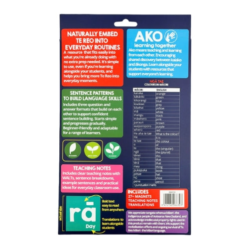 Magnetic Colours in Te Reo Māori