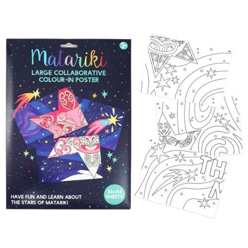 Matariki Colour-in Classroom Poster A4
