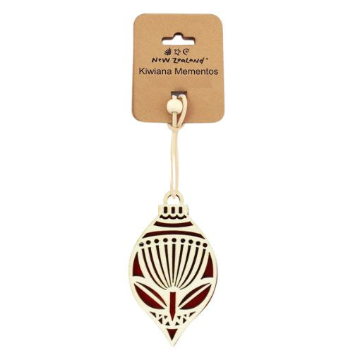 NZ Pohutukawa Acrylic & Ply Hanging Ornament